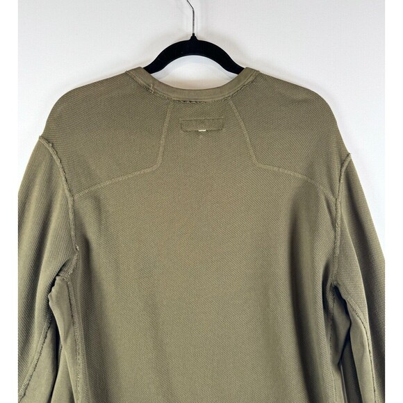 Rag Bone Mens Shirt Green Knit Crew Neck Long Sleeve Pullover Casual Size Medium - Picture 9 of 11